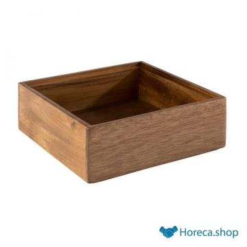 Houten tafelbox “woody”, 15x15xh5,5 cm
