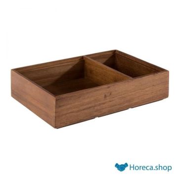 Houten tafelbox “woody”, 22,5x15xh5,5 cm