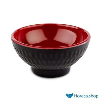 Bowl “asia plus”, Ø7.5xh3.5 cm, black / red