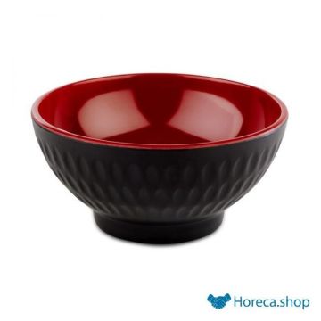 Bowl “asia plus”, Ø9.5xh4.5 cm, black / red