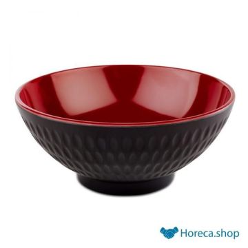Bowl “asia plus”, Ø13xh5.5 cm, black / red