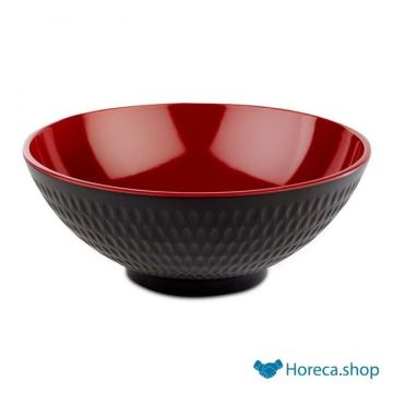 Bowl “asia plus”, Ø20xh8 cm, black / red