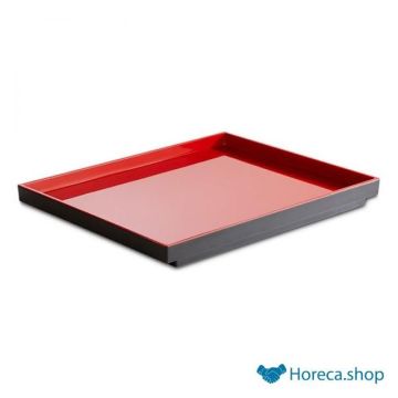 Tray “asia plus”, 1 / 2gn x h3 cm, black / red