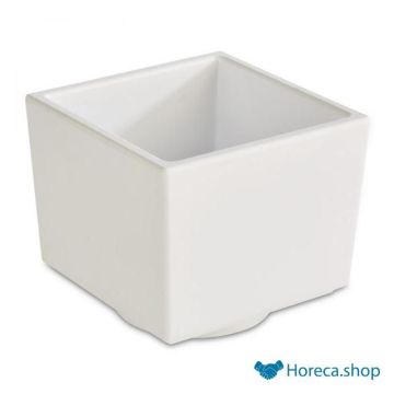 Bento box schaal “asia plus”, 7,5×7,5xh6,5 cm, wit