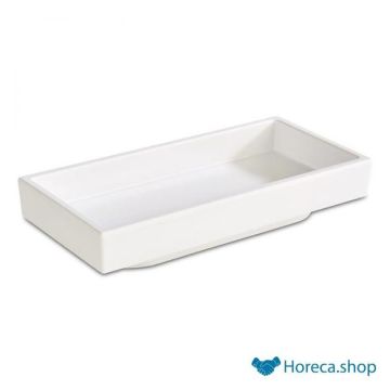 Bento box schaal “asia plus”, 15,5×7,5xh3 cm, wit
