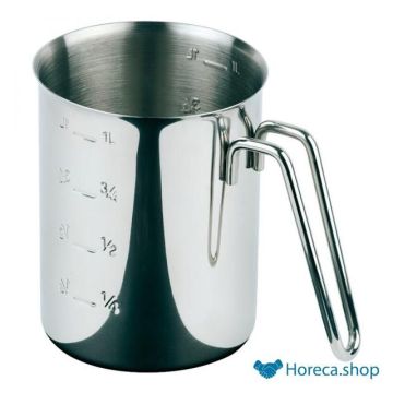 Stainless steel measuring cup, Ø10cm, capacity 1 liter