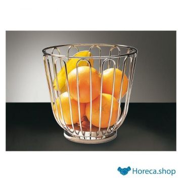 Fruit basket stainless steel, Ø21.5 x 20.5 cm
