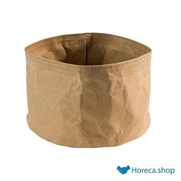 Kraft paper bread basket “paperbag”, Ø17 x h11 cm, beige