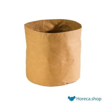 Kraftpapier broodmandje “paperbag”, Ø24 x h24 cm, beige