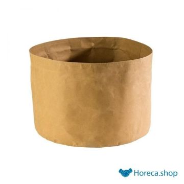 Kraftpapier broodmandje “paperbag”, Ø30 x h22 cm, beige