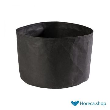 Kraftpapier broodmandje “paperbag”, Ø30 x h22 cm, zwart