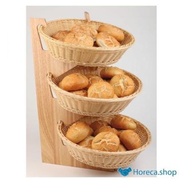 Wooden buffet stand for 3 baskets, 59 × 30.5 × 59 cm