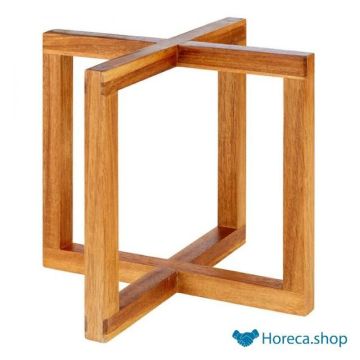 Buffetstandaard “wood”, 20x20xh17,5 cm, licht hout