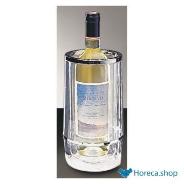 Refroidisseur de bouteille, double paroi, Ø12 x h23 cm, transparent
