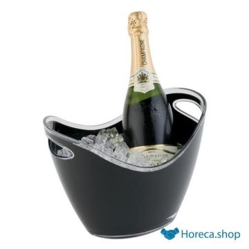 Wine and / or champagne cooler, black, 27x20xh21 cm