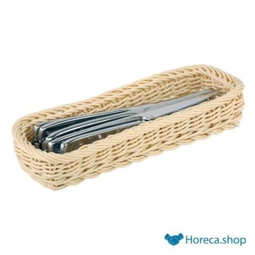 Cutlery basket, 27x10xh4.5 cm, beige