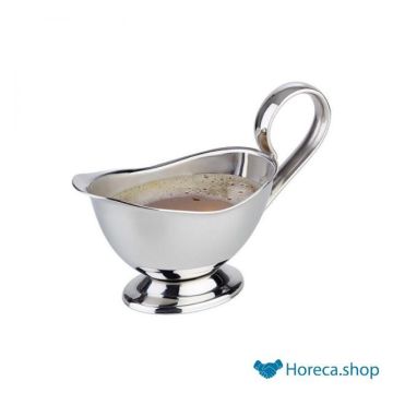 Stainless steel sauciere, 13x6x9 cm, content 0.10 liters