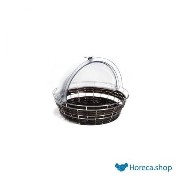 Buffet basket “round”, Ø40 x h 12.5 cm, black / brown