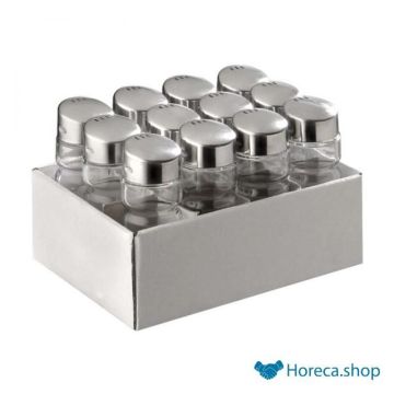 Pepper spreader, set of 12, lid with 3 holes