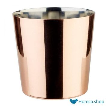 Stainless steel serving bucket “snack holder”, Ø8.5 x h8.5 cm, copper color