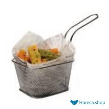 Stainless steel fries basket “snack holder”, 10 × 8.5xh6.5 cm