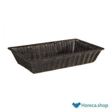 Basket “superstrong”, gn1 / 1 x h10 cm, black / brown