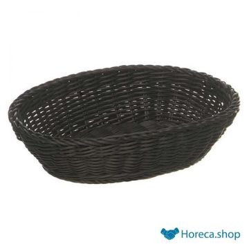 Buffet basket oval “profi line”, 25x19xh6.5 cm, black