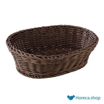 Buffet basket oval “profi line”, 25x19xh6.5 cm, brown