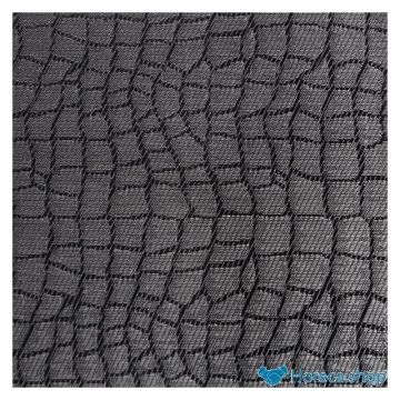 Placemat, fijne band, 45×33 cm,, kleur mozaïk grijs/zwart