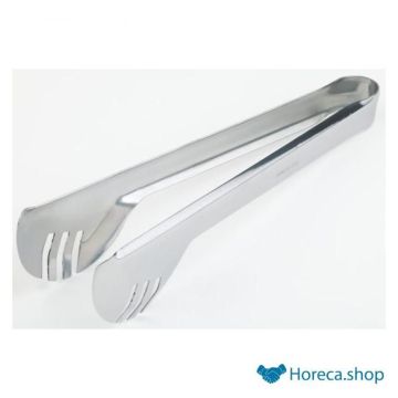 Salad tongs l24 cm, stainless steel, with slots
