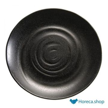 Assiette "zen", noire, Ø28 cm