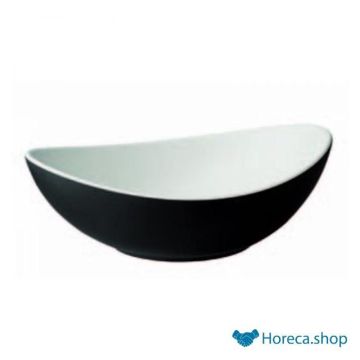 Bol "halftone", 17,5 × 13,5xh6,5 cm, noir / blanc