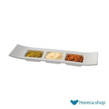 Dip tray 3 compartments “casual”, 29x9xh3 cm