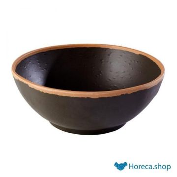 Bowl “crocker”, Ø21xh8 cm, black with beige edge
