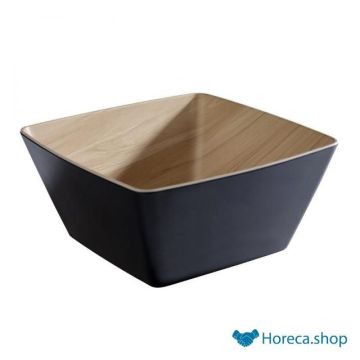 Bowl “frida”, 25x25xh12 cm, black and wood look
