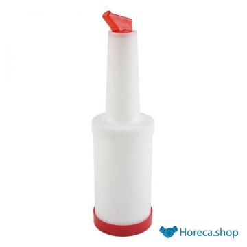 Dosing and storage bottle, red, 1l