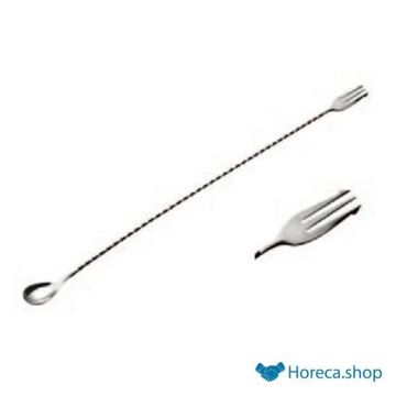 Bar spoon / fork, stainless steel, l50 cm