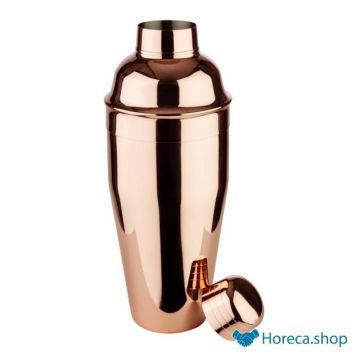 Stainless steel cocktail shaker “classic”, Ø9xh23 cm, copper color