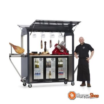 Coolrolly tapas bar multifunktionale mobile pop-up tapas bar 1850x750x (h) 2040mm