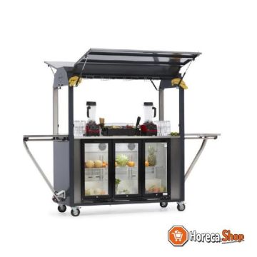 Coolrolly smoothiebar multifunctionele mobiele pop-up smoothiebar 1850x750x(h)2040mm