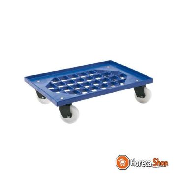 Transport chassis with grid with 4 swivel castors polyamide forks