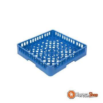 Dishwasher basket for plates and dishes, coarse-mesh bottom with pins