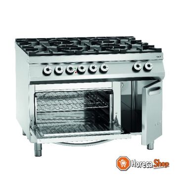 Gas stove, 6 burners, eo 2   1gn, ns