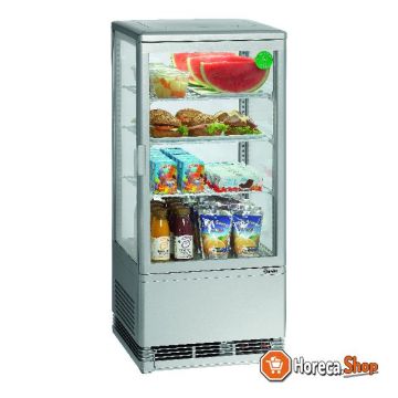 Mini refrigerated display case 78l, silver
