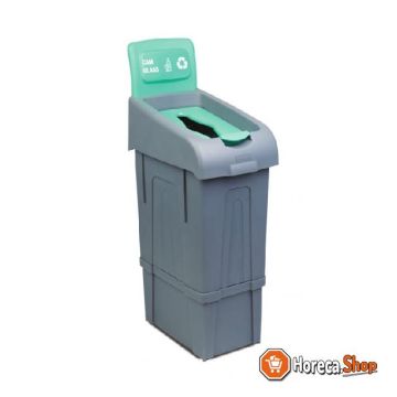 Recycling waste bin glass