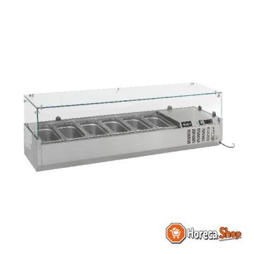 Refrigerated counter top 1 4 gn x 6
