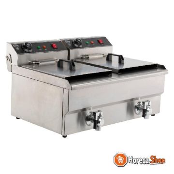 Electric counter fryer 2x8 l