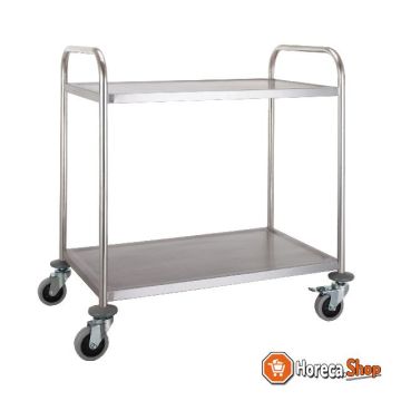 Trolley flat-packed 2 shelves
