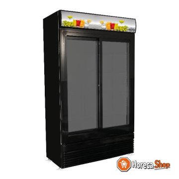 Kühlschrank mit schiebeglastüren bez-780 sl schwarz