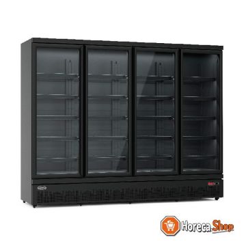 Refrigerator 4 glass doors black jde-2025r bl